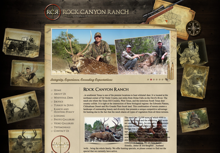 Custom Wordpress, HTML and JS Animated Hunting and Fishing animated